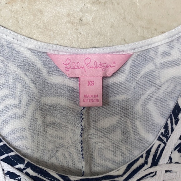 Lilly Pulitzer Navy/white umbrella dress! - Picture 2 of 4